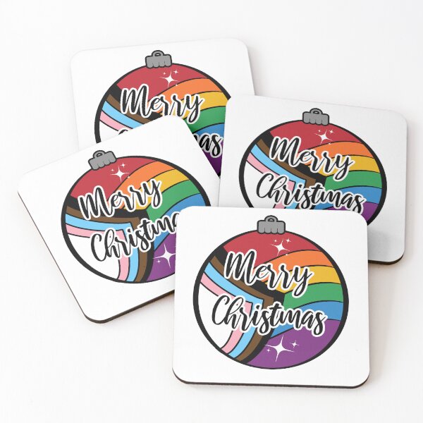 Item preview, Christmas Ornament in Progressive Rainbow Pride Flag Colors designed and sold by LiveLoudGraphic.