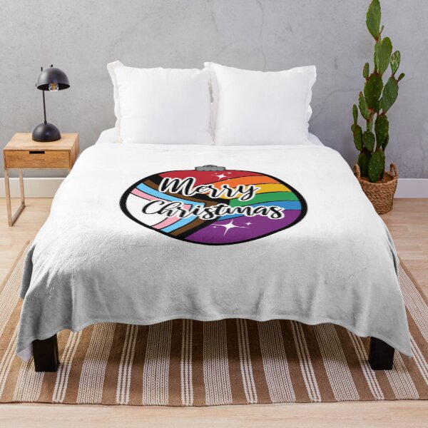 Item preview, Christmas Ornament in Progressive Rainbow Pride Flag Colors designed and sold by LiveLoudGraphic.