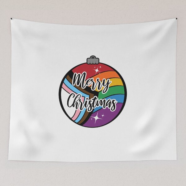 Item preview, Christmas Ornament in Progressive Rainbow Pride Flag Colors designed and sold by LiveLoudGraphic.