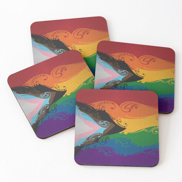 Item preview, Fancy Swooped and Swirled Progressive Rainbow Pride Flag Background designed and sold by LiveLoudGraphic.