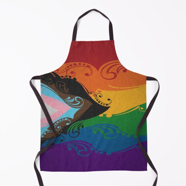 Item preview, Fancy Swooped and Swirled Progressive Rainbow Pride Flag Background designed and sold by LiveLoudGraphic.