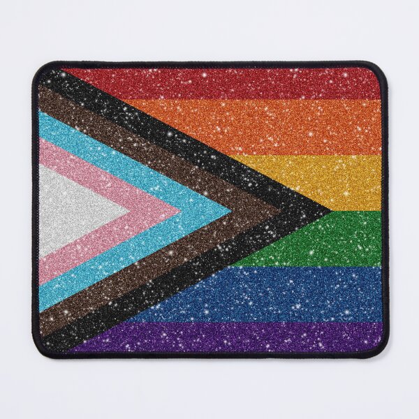 Item preview, Faux Glitter Progressive Rainbow Pride Flag Background designed and sold by LiveLoudGraphic.