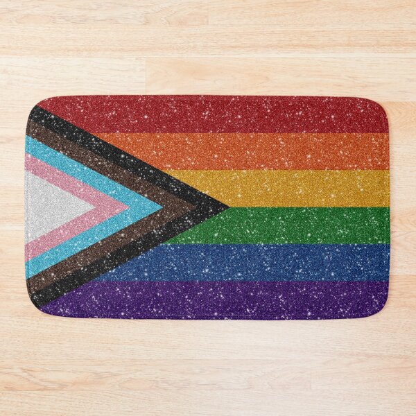 Item preview, Faux Glitter Progressive Rainbow Pride Flag Background designed and sold by LiveLoudGraphic.