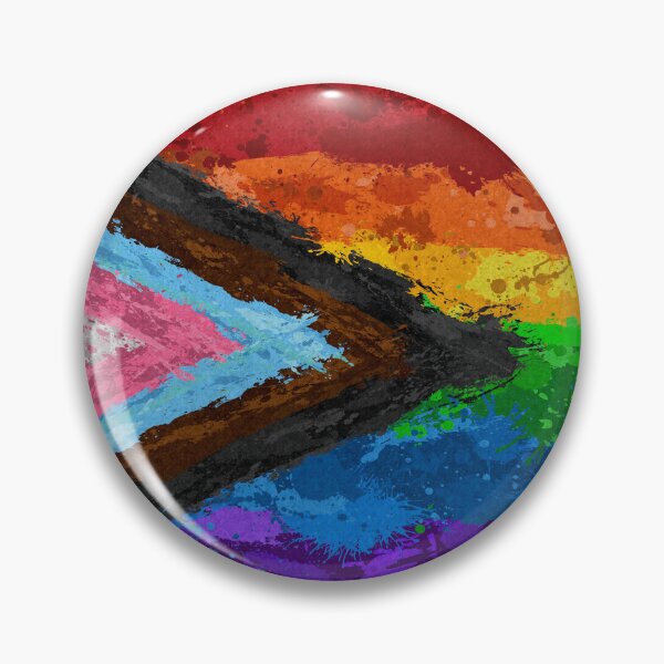 Item preview, Abstract Paint Splatter Progressive Rainbow Pride Flag Pattern designed and sold by LiveLoudGraphic.