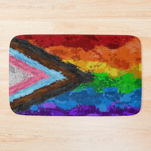 Item preview, Abstract Paint Splatter Progressive Rainbow Pride Flag Pattern designed and sold by LiveLoudGraphic.