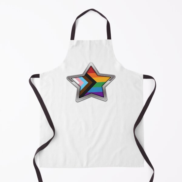 Item preview, Large Progressive Rainbow Pride Flag Colored Star with Chrome Frame designed and sold by LiveLoudGraphic.