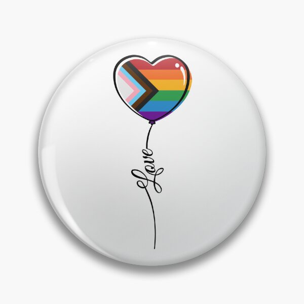 Item preview, Progressive LGBTQ Rainbow Pride Minimalist Heart Balloon with Love designed and sold by LiveLoudGraphic.