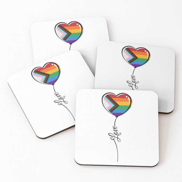 Item preview, Progressive LGBTQ Rainbow Pride Minimalist Heart Balloon with Love designed and sold by LiveLoudGraphic.