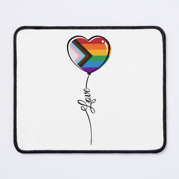 Item preview, Progressive LGBTQ Rainbow Pride Minimalist Heart Balloon with Love designed and sold by LiveLoudGraphic.