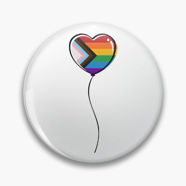 Item preview, Progressive LGBTQ Rainbow Pride Minimalist Heart Balloon designed and sold by LiveLoudGraphic.