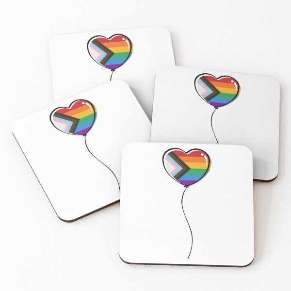 Item preview, Progressive LGBTQ Rainbow Pride Minimalist Heart Balloon designed and sold by LiveLoudGraphic.
