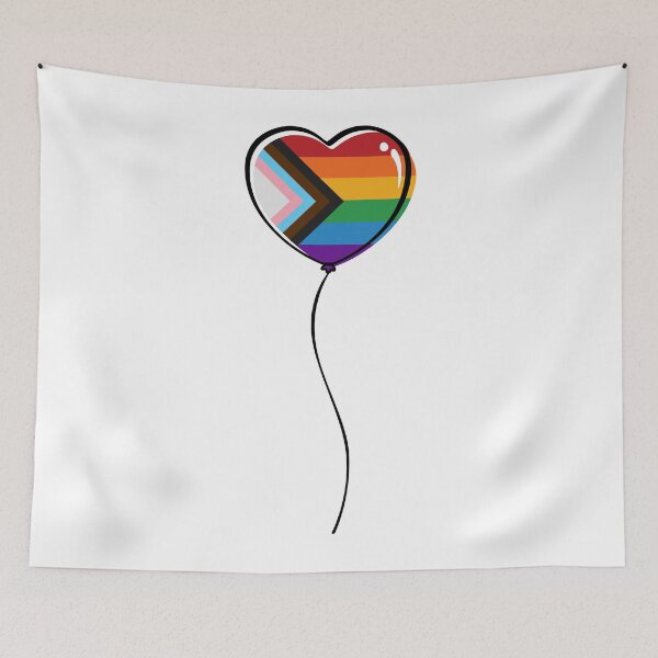 Item preview, Progressive LGBTQ Rainbow Pride Minimalist Heart Balloon designed and sold by LiveLoudGraphic.