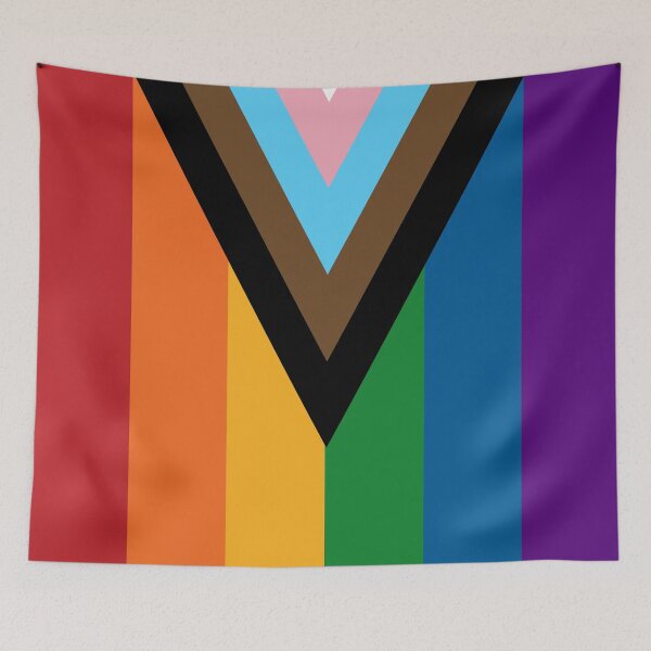 Item preview, Vertical Repeating Progressive Rainbow Pride Flag Pattern designed and sold by LiveLoudGraphic.
