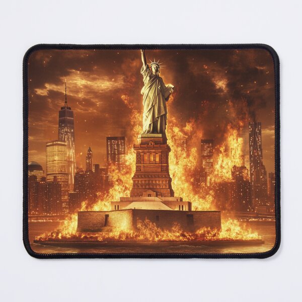 Item preview, Statue of Liberty In Flames designed and sold by WilAugusta.