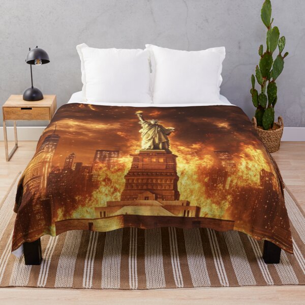 Item preview, Statue of Liberty In Flames designed and sold by WilAugusta.