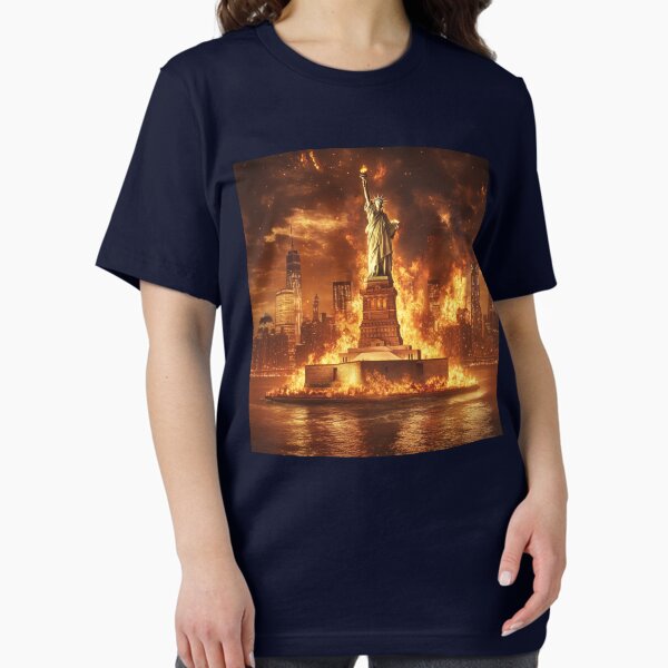 Aperçu de l'œuvre Statue de la Liberté en flammes créée et vendue par WilAugusta.
