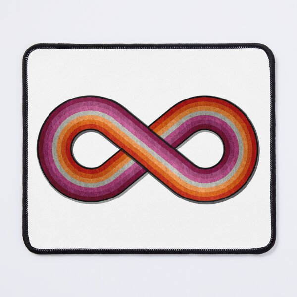Item preview, Large Infinity Symbol Striped with Lesbian Pride Flag Colors designed and sold by LiveLoudGraphic.