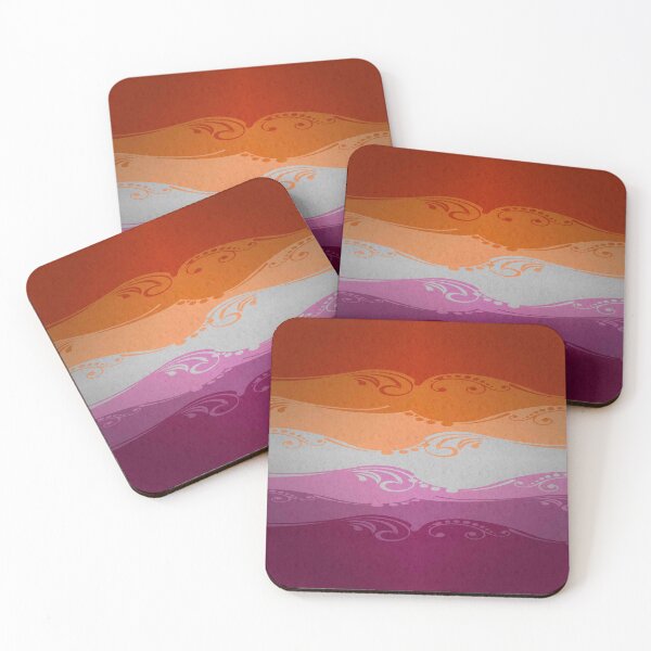 Item preview, Fancy Swooped and Swirled Lesbian Pride Flag Background designed and sold by LiveLoudGraphic.