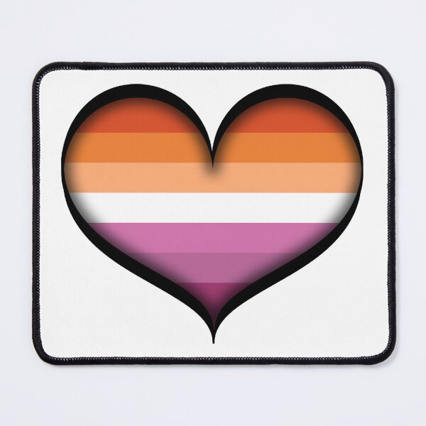 Item preview, Large Vector Heart in Lesbian Pride Flag Colors designed and sold by LiveLoudGraphic.