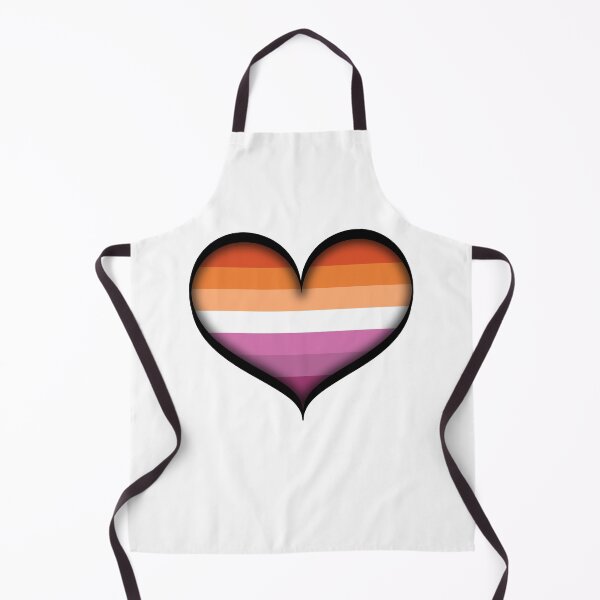Item preview, Large Vector Heart in Lesbian Pride Flag Colors designed and sold by LiveLoudGraphic.