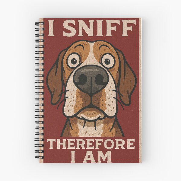Item preview, I Sniff Therefore I Am Funny Dog Nose Philosophy Meme designed and sold by BadLuckByDesign.