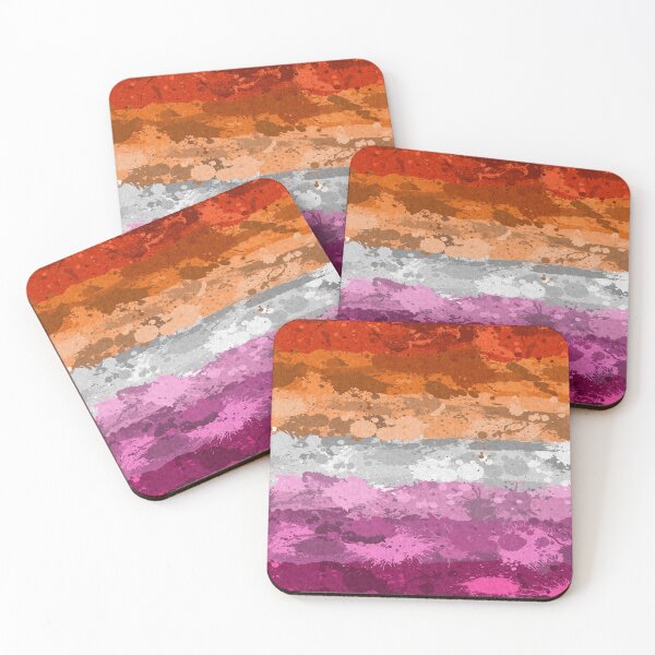 Item preview, Abstract Paint Splatter Lesbian Pride Flag Pattern designed and sold by LiveLoudGraphic.
