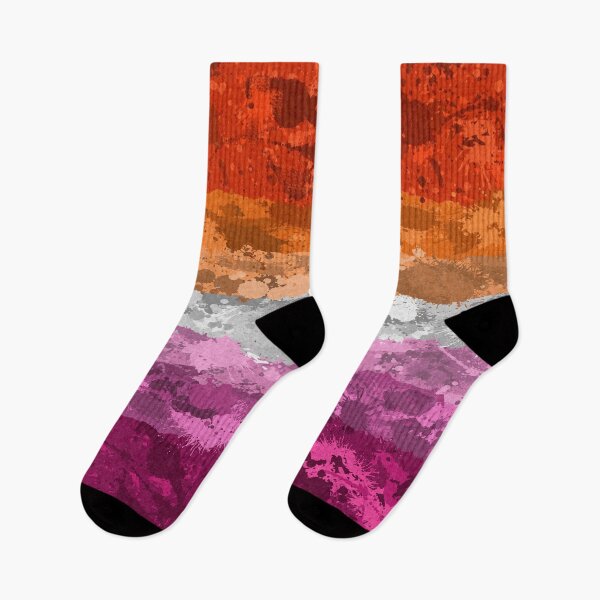 Item preview, Abstract Paint Splatter Lesbian Pride Flag Pattern designed and sold by LiveLoudGraphic.