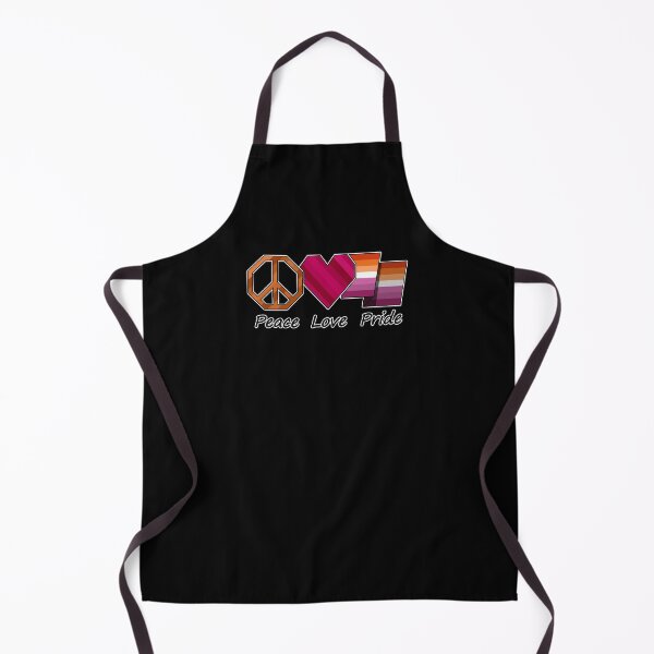 Item preview, Peace, Love, and Pride Design in Lesbian Pride Flag Colors designed and sold by LiveLoudGraphic.