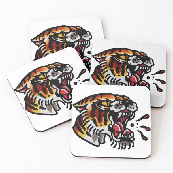 Aperçu de l'œuvre Tatouage traditionnel de tigre créée et vendue par malicetattoo.