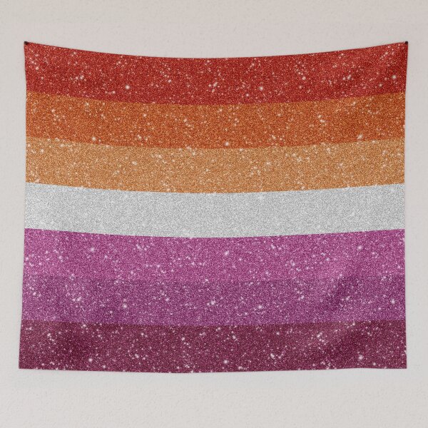 Item preview, Faux Glitter Lesbian Pride Flag Pattern designed and sold by LiveLoudGraphic.