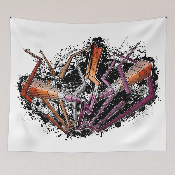 Item preview, Grunge Graffiti Lesbian Lightning and Arrows designed and sold by LiveLoudGraphic.