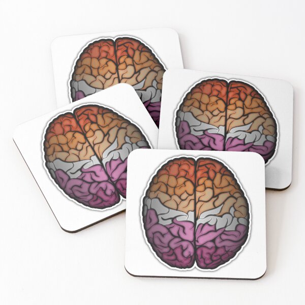 Item preview, Large Lesbian Pride Flag Colored Brain designed and sold by LiveLoudGraphic.