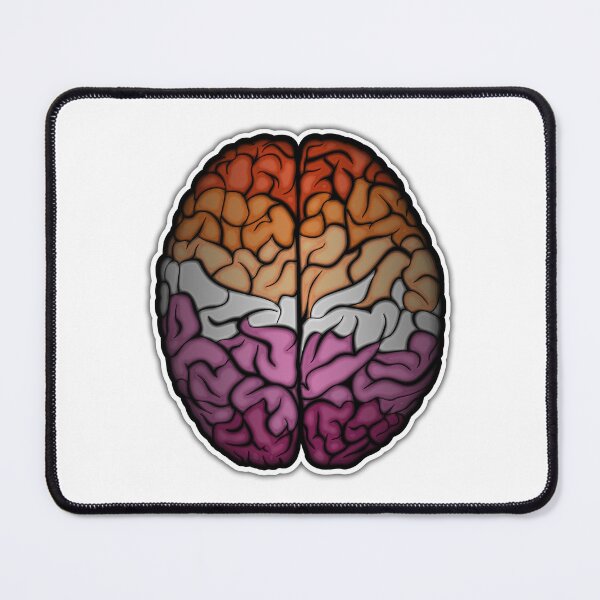 Item preview, Large Lesbian Pride Flag Colored Brain designed and sold by LiveLoudGraphic.