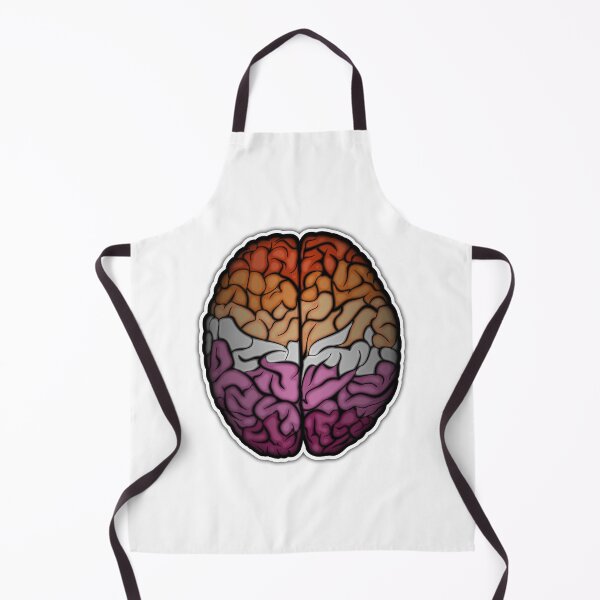 Item preview, Large Lesbian Pride Flag Colored Brain designed and sold by LiveLoudGraphic.