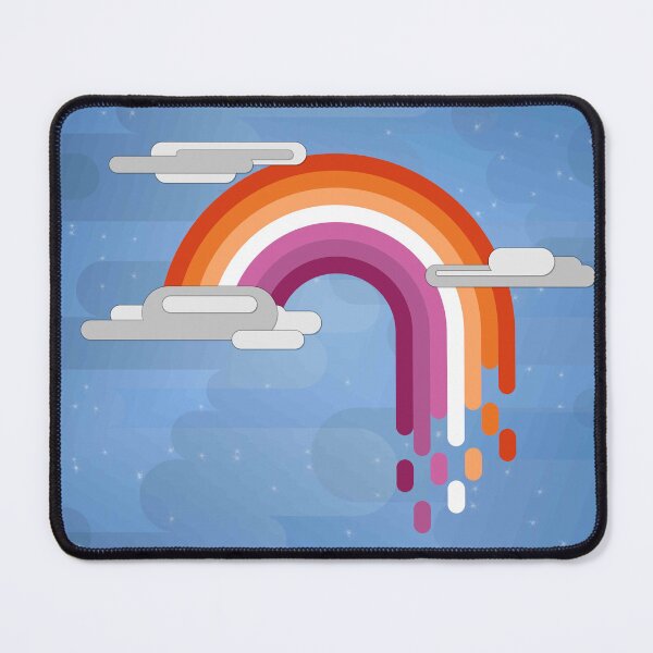 Item preview, Lesbian Pride Flag Minimalist Drip Rainbow Design designed and sold by LiveLoudGraphic.