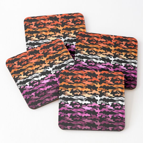 Item preview, Seamless Repeating Camouflage Textured Lesbian Flag Pride Flag Pattern designed and sold by LiveLoudGraphic.