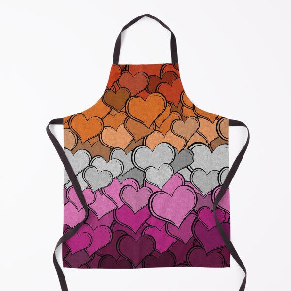 Item preview, Overlapping Hearts in the colors of the Lesbian Pride Flag designed and sold by LiveLoudGraphic.