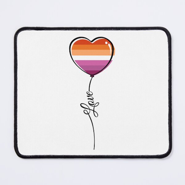 Item preview, Lesbian Pride Minimalist Heart Balloon with Love designed and sold by LiveLoudGraphic.