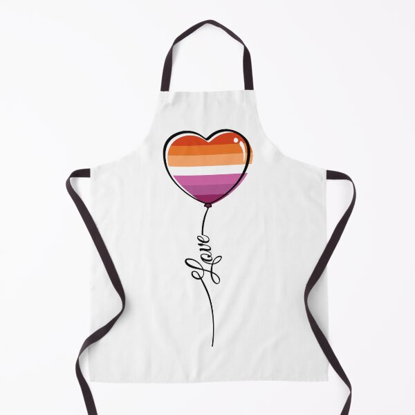 Item preview, Lesbian Pride Minimalist Heart Balloon with Love designed and sold by LiveLoudGraphic.