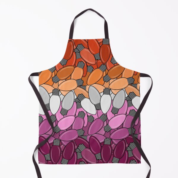 Item preview, Overlapping Christmas Lights in the colors of the Lesbian Pride Flag designed and sold by LiveLoudGraphic.