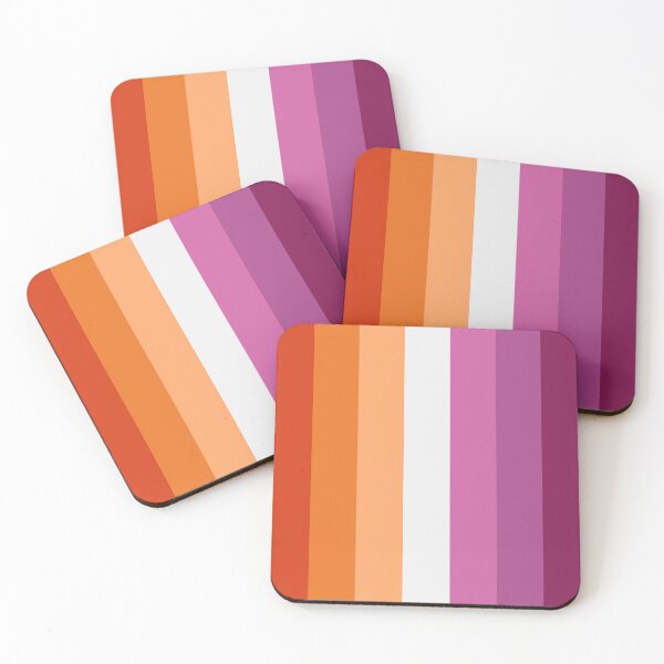 Item preview, Vertical Repeating Lesbian Flag Pride Flag Pattern designed and sold by LiveLoudGraphic.