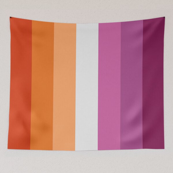 Item preview, Vertical Repeating Lesbian Flag Pride Flag Pattern designed and sold by LiveLoudGraphic.