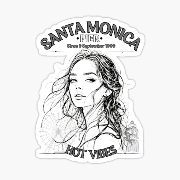 Item preview, Santa Monica Pier Hot Vibes  designed and sold by DNikolStore.