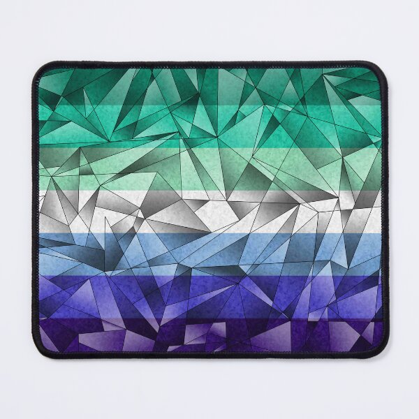 Item preview, Abstract Fractal Triangles Gay Pride Flag Pattern designed and sold by LiveLoudGraphic.