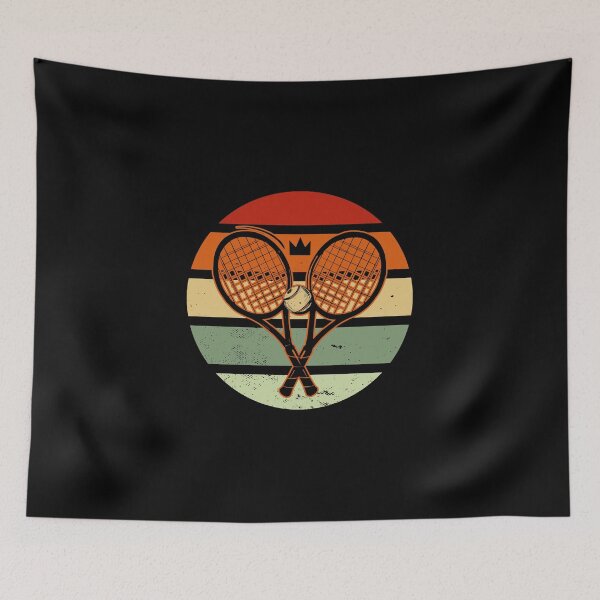 Item preview, Retro Sunset Tennis Racquet & Ball designed and sold by miaa-artistshop.