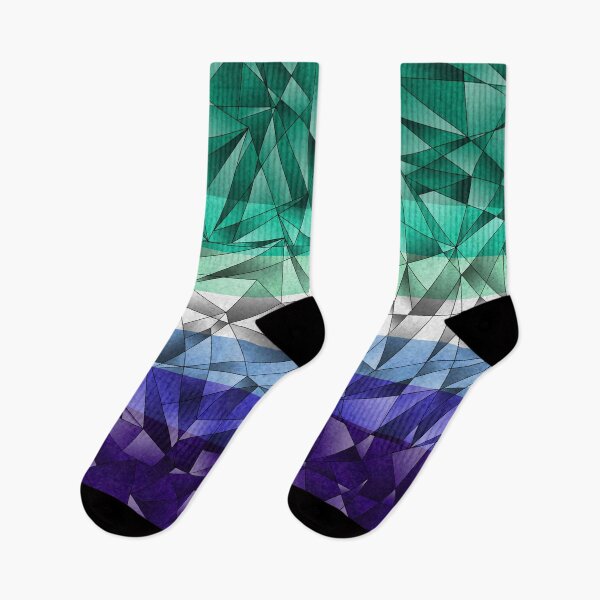 Item preview, Abstract Fractal Triangles Gay Pride Flag Pattern designed and sold by LiveLoudGraphic.