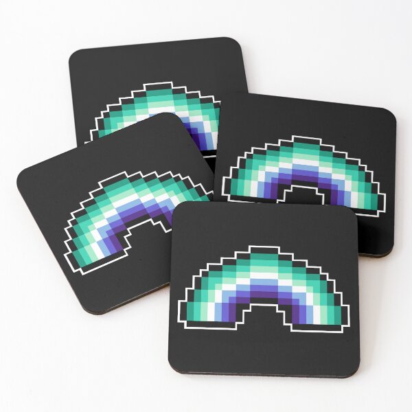 Item preview, Large Pixel Rainbow Design in Gay Pride Flag Colors designed and sold by LiveLoudGraphic.