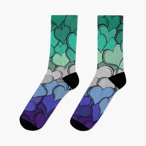 Item preview, Overlapping Hearts in the colors of the Gay Pride Flag designed and sold by LiveLoudGraphic.