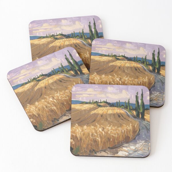 Item preview, Golden Wheat Path in Provence – Impressionist Landscape Art designed and sold by CARRAANN.