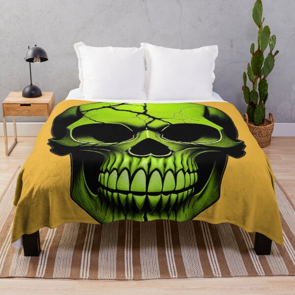 Item preview, Toxic Green Cracked Skull designed and sold by hauntedtees.